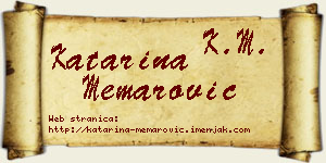 Katarina Memarović vizit kartica